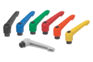 Manette indexableavec insert taraudé et poignée en plastique