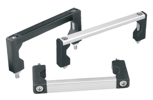 Pull handles, aluminium with plastic grip legs