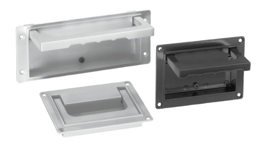 Recessed handle, aluminium, fold-down