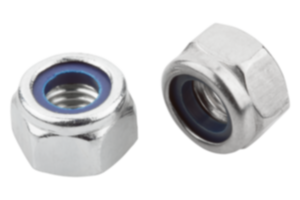 Écrou avec attache en polyamide, forme haute DIN 982 / en Inox similaire à DIN 982