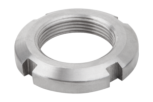 Slotted round nuts, steel or stainless steel, DIN 981