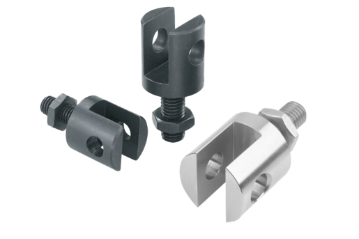 Clevises with screw, steel or stainless steel