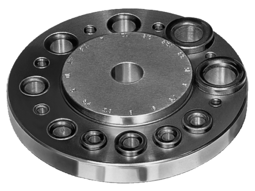 Index drilling discs for drilling jig for cylindrical parts