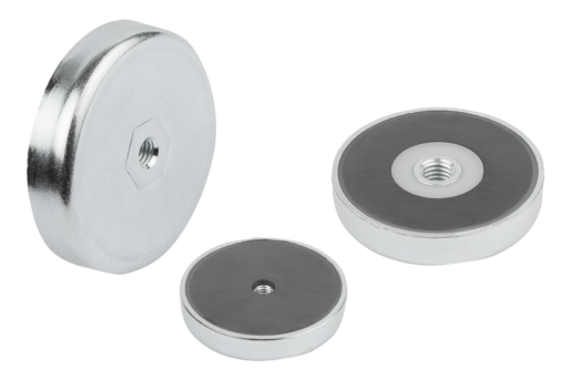 Aimants plats avec taraudage en ferrite dure