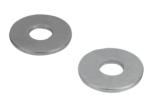 10 pcs Grande Rondelles DIN 9021 m8 Noir Acier Inoxydable Disques