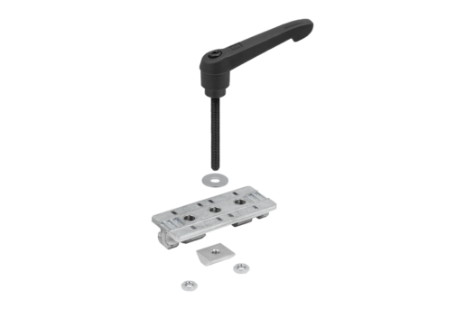 Profile slider with clamping lever