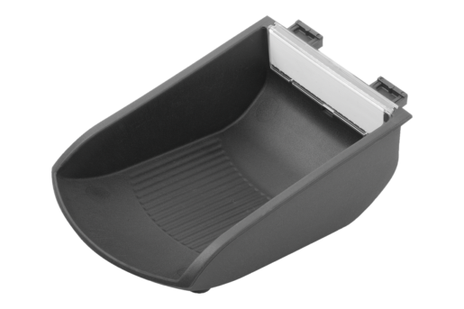 Clip-in shell bins, plastic for profile slots type I and type B and mounting profiles