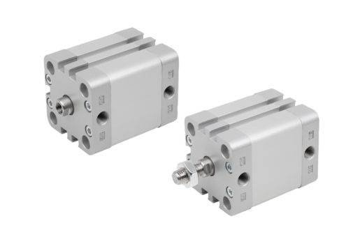 Vérin compact pneumatique DIN ISO 21287, double effet avec piston magnétique