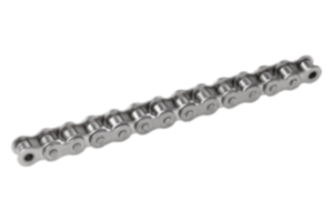 Chaînes à rouleaux simples en acier inoxydable DIN ISO 606, plaques arrondies