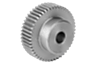 Spur gears in steel, module 1 toothing milled, straight teeth, engagement angle 20°