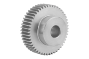 Spur gears stainless steel, module 1 toothing milled, straight teeth, engagement angle 20°