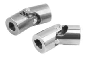 Cardan single joints, stainless steel, with plain bearing, similar to DIN 808
