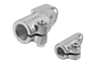 Tube clamps, swivel half aluminium, with sunken teeth