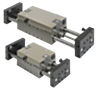 Module linéaire pneumatique avec deux guidages cylindriques