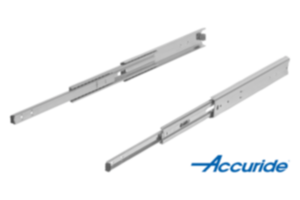 Glissières télescopiques en acier pour montage latéral, super extension, portance jusqu'à 100 kg