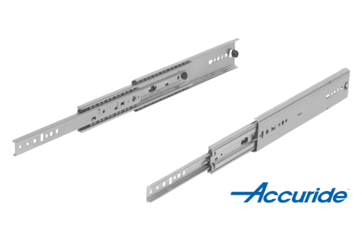 Glissières télescopiques en acier pour montage latéral, extension intégrale, portance jusqu'à 160 kg