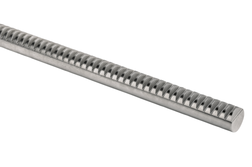 Crémaillères rondes en acier Denture droite fraisée, angle de pression 20°