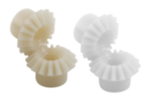 Engrenages coniques en plastique, rapport 1:1 traités par pulvérisation, denture droite, angle de pression 20°