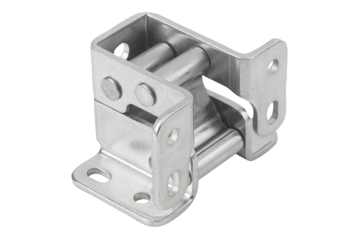 Charnières en acier ou Inox internes, angle d‘ouverture 90°
