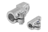 Tube clamps swivel half aluminium, with raised teeth