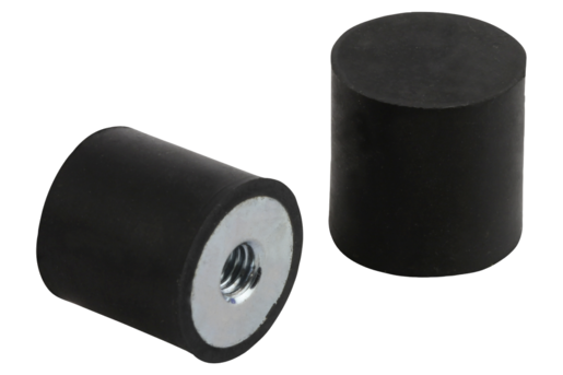 Tampon en caoutchouc Amortisseurs Silent Bloc tampon de caoutchouc de m/étal 25/ mm x 25/ mm M6/ x 18/ mm