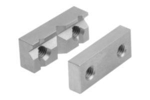 Stainless steel jaw plates for precision vices