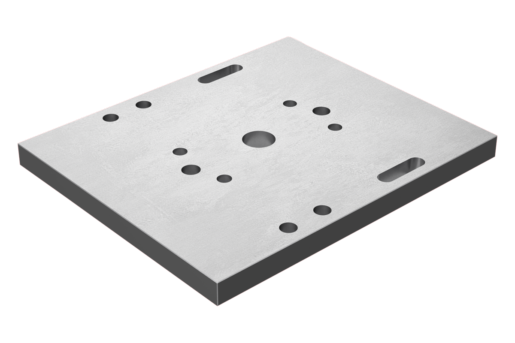 Plaque de base pour étau auto-centrant, forme C