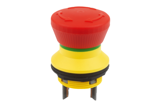 Bouton d'arrêt d'urgence version à encastrer Ø 22,3 mm raccordement par connecteur plat