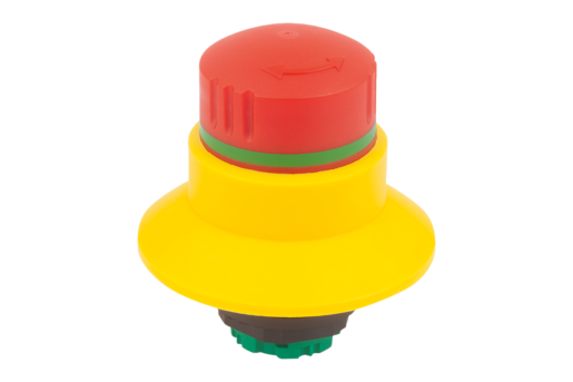 Bouton d'arrêt d'urgence version à encastrer Ø 22,3 mm
avec blocs de contact, forme B