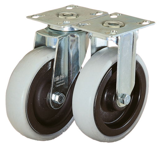 Swivel and fixed castors heavy-duty version