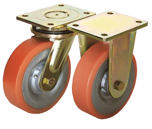 Swivel and fixed castors welded steel heavy-duty version