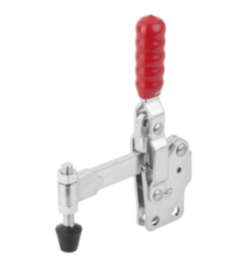 Toggle clamps vertical with straight foot and full holding arm