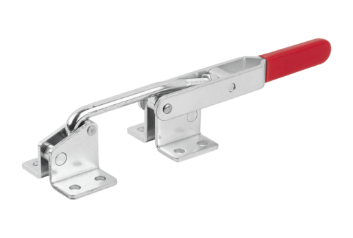 Toggle clamps hook horizontal with catch plate