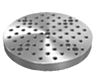 Baseplates, grey cast iron, round, with grid holes