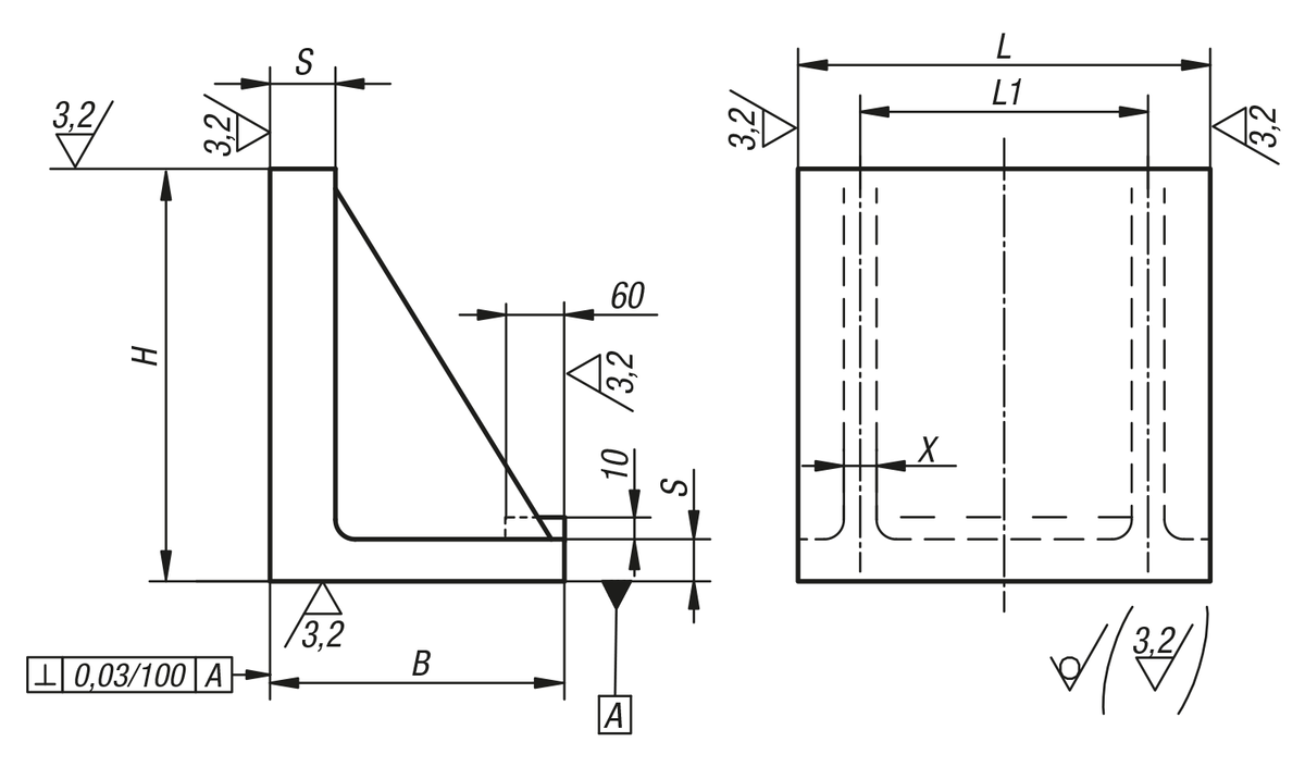 Escuadras de sujeción de aluminio