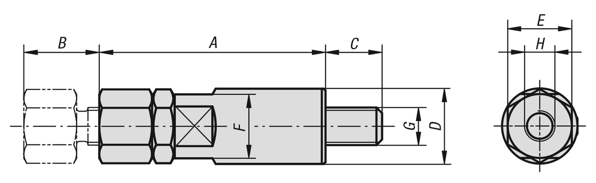 Vérin réglable