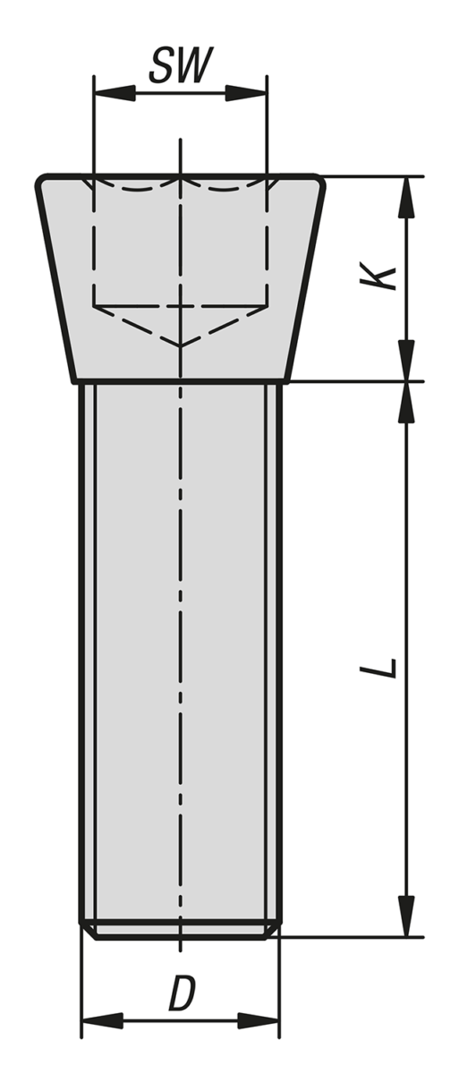 Replacement screw for mandrel collets