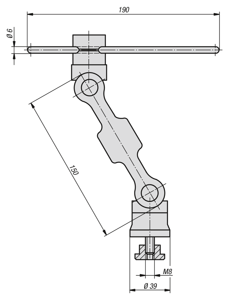 Butée orientable 5D