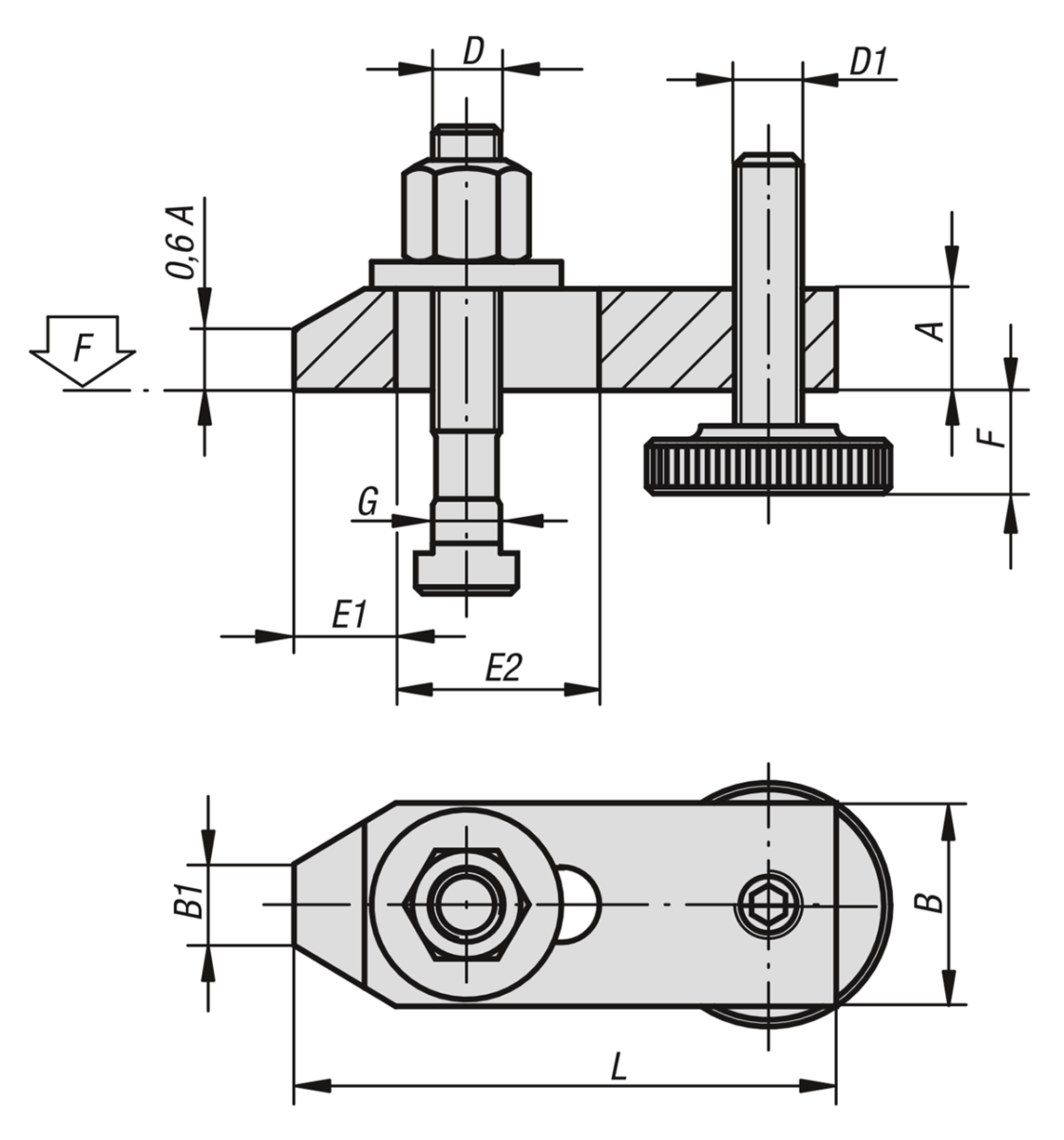 Hierros de sujeción con tornillos