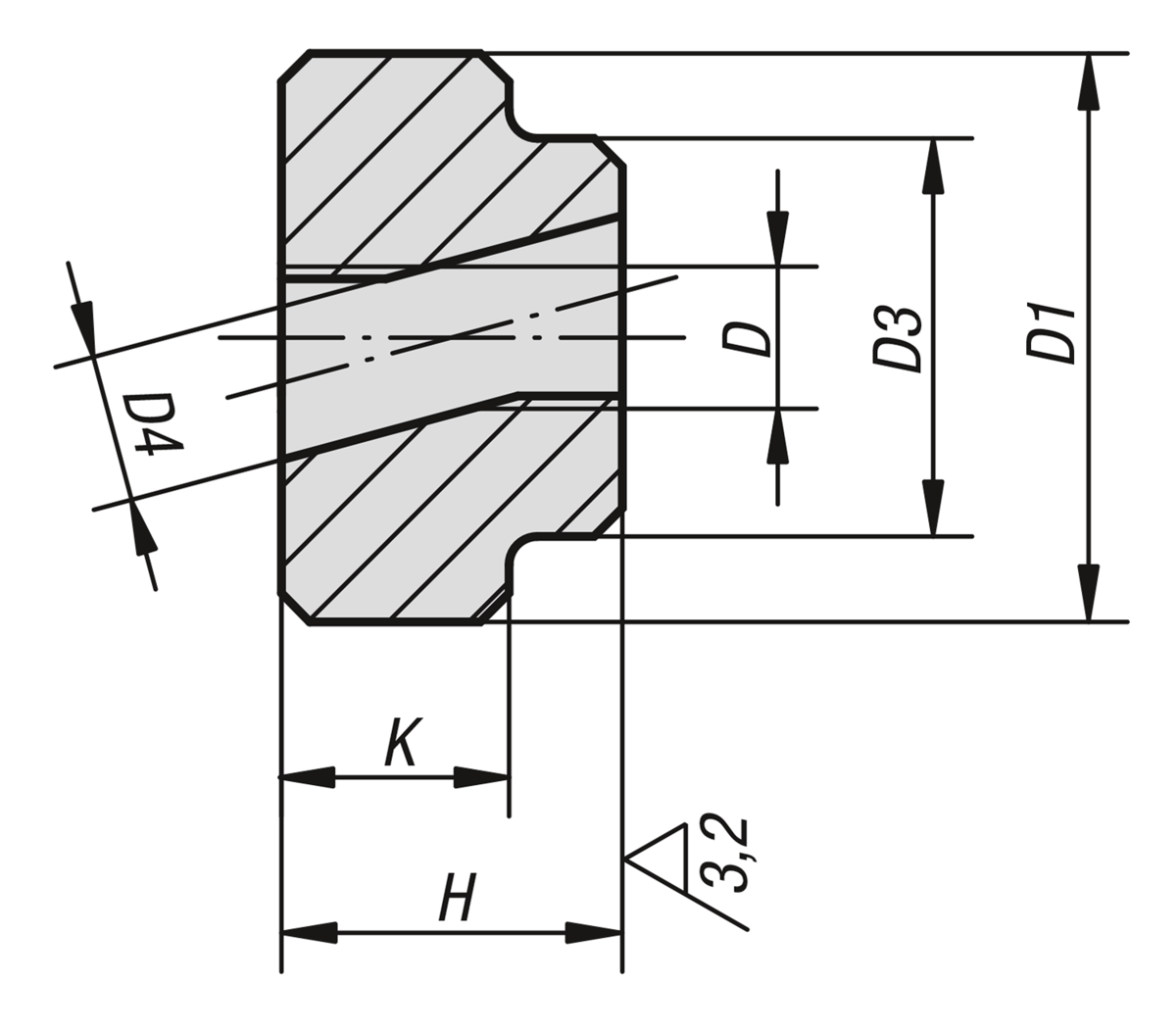 Knurled nuts quick-acting