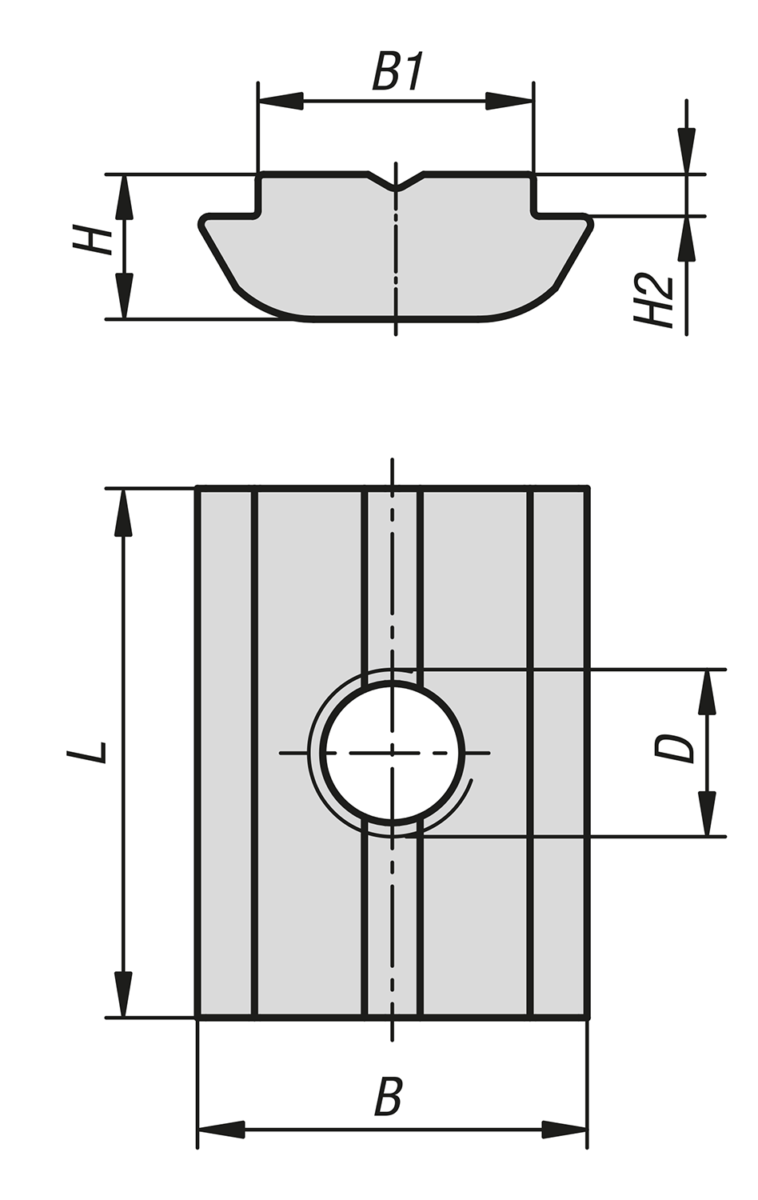 Tasseau basculant, type B