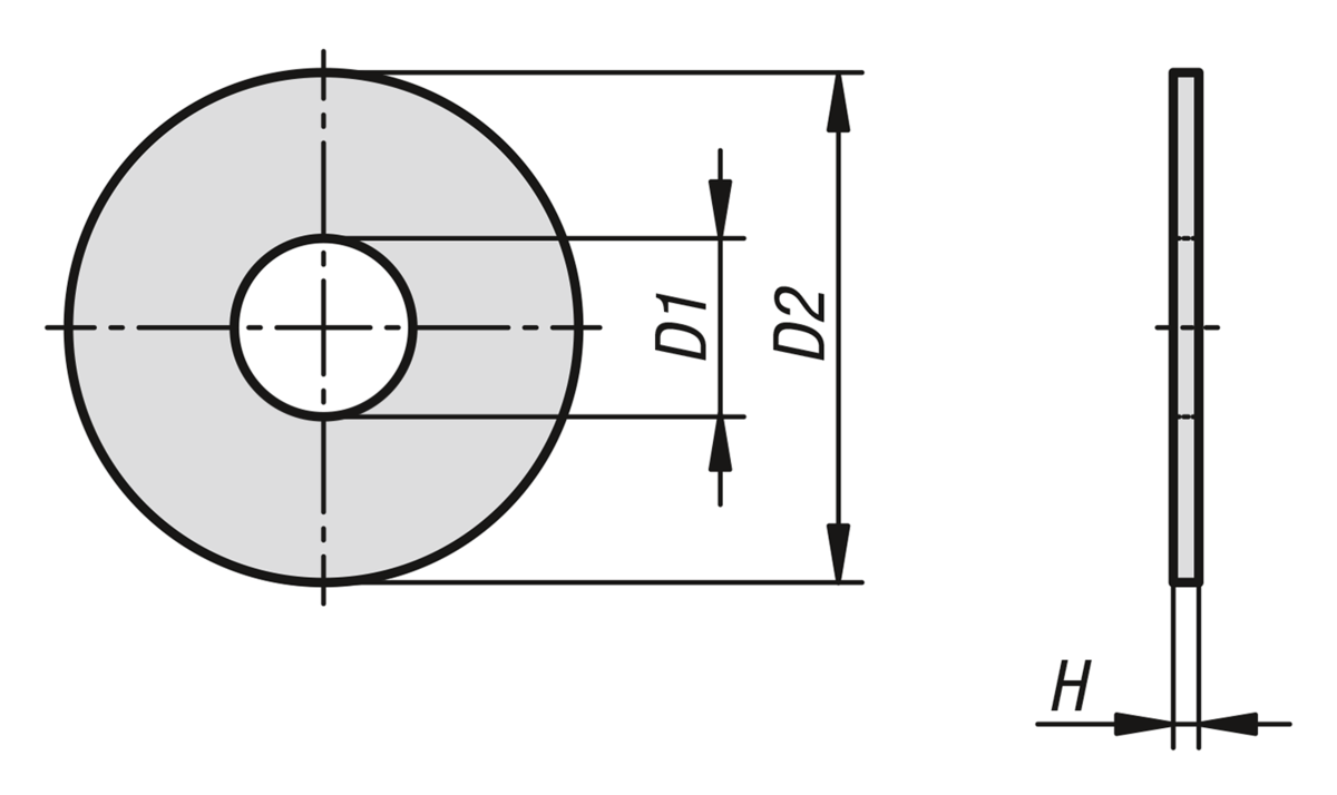Arandelas con diámetro exterior grande DIN 9021