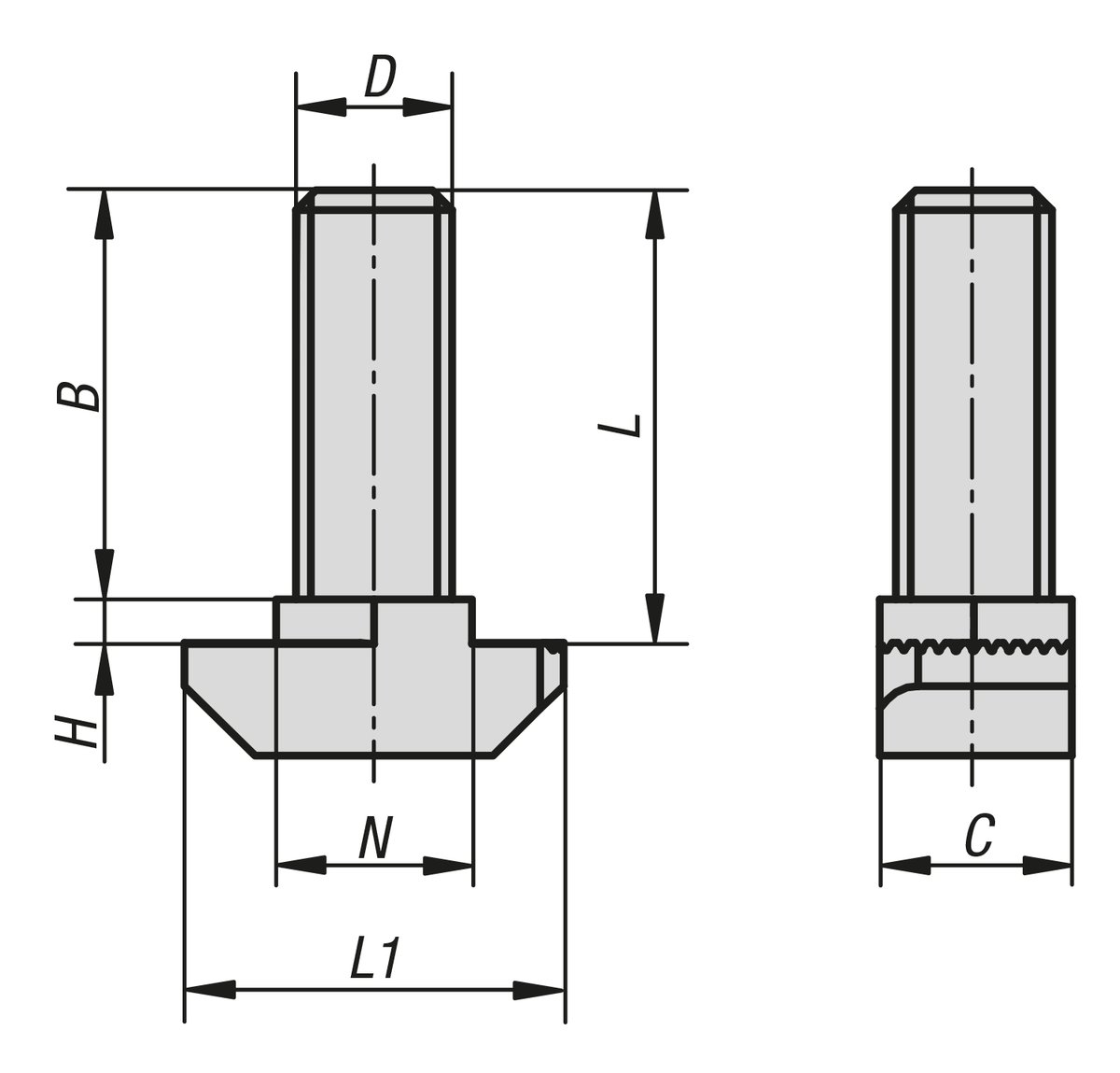 Tornillos con cabeza de martillo