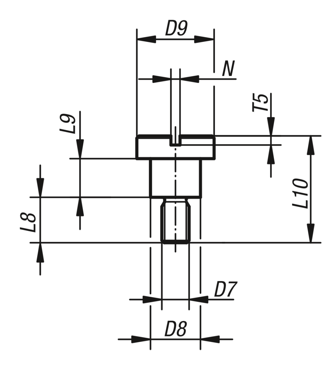 Viti a testa piana per boccole di foratura a innesto DIN 173