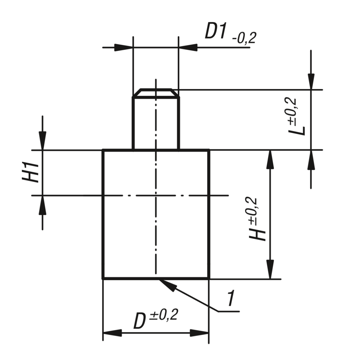 Aimant cylindrique à tenon en AlNiCo