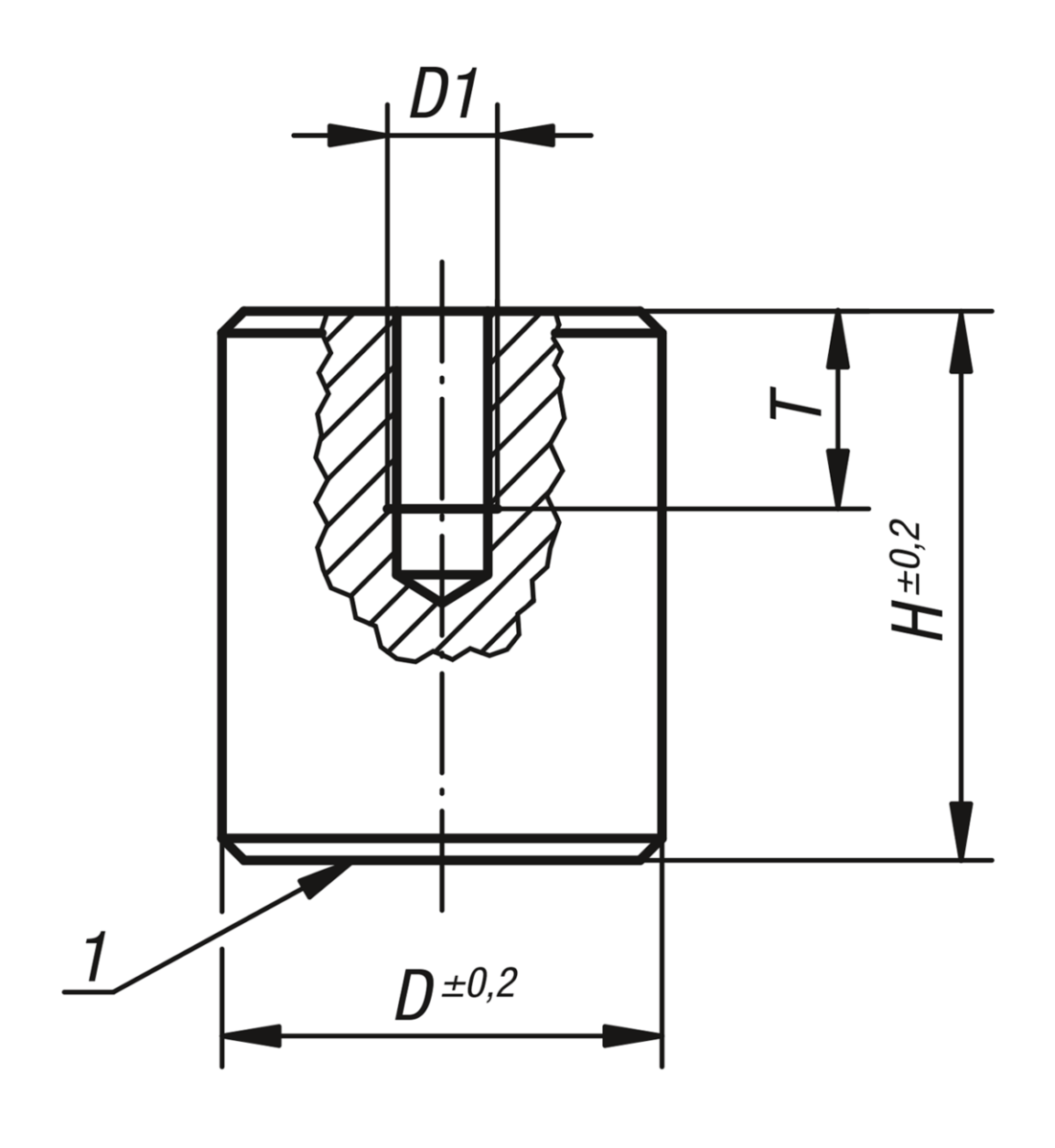 Aimant cylindrique taraudé en NdFeB