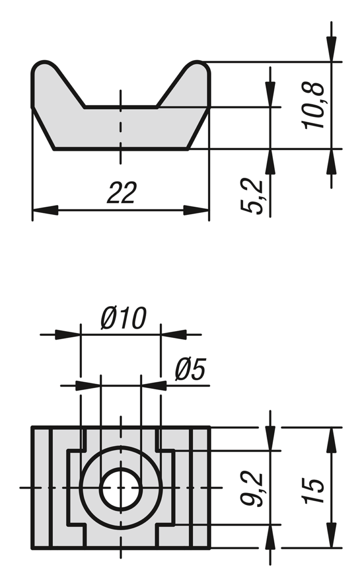 Blocchetto fermacavo