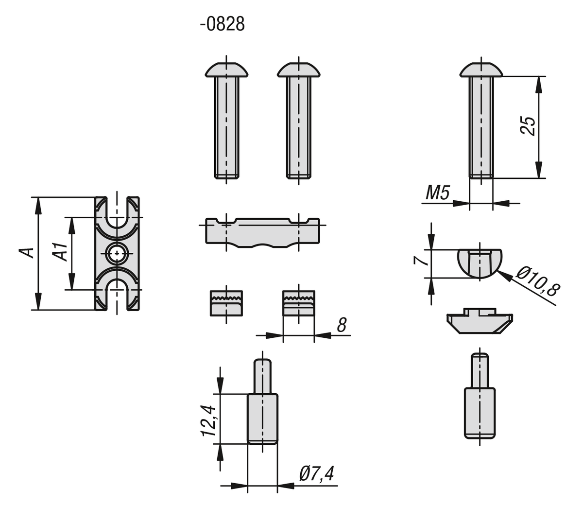 Fixation à vis type B