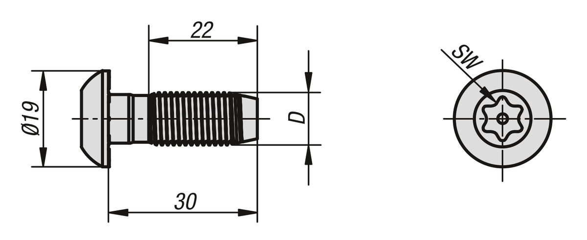 Vis centrale type B