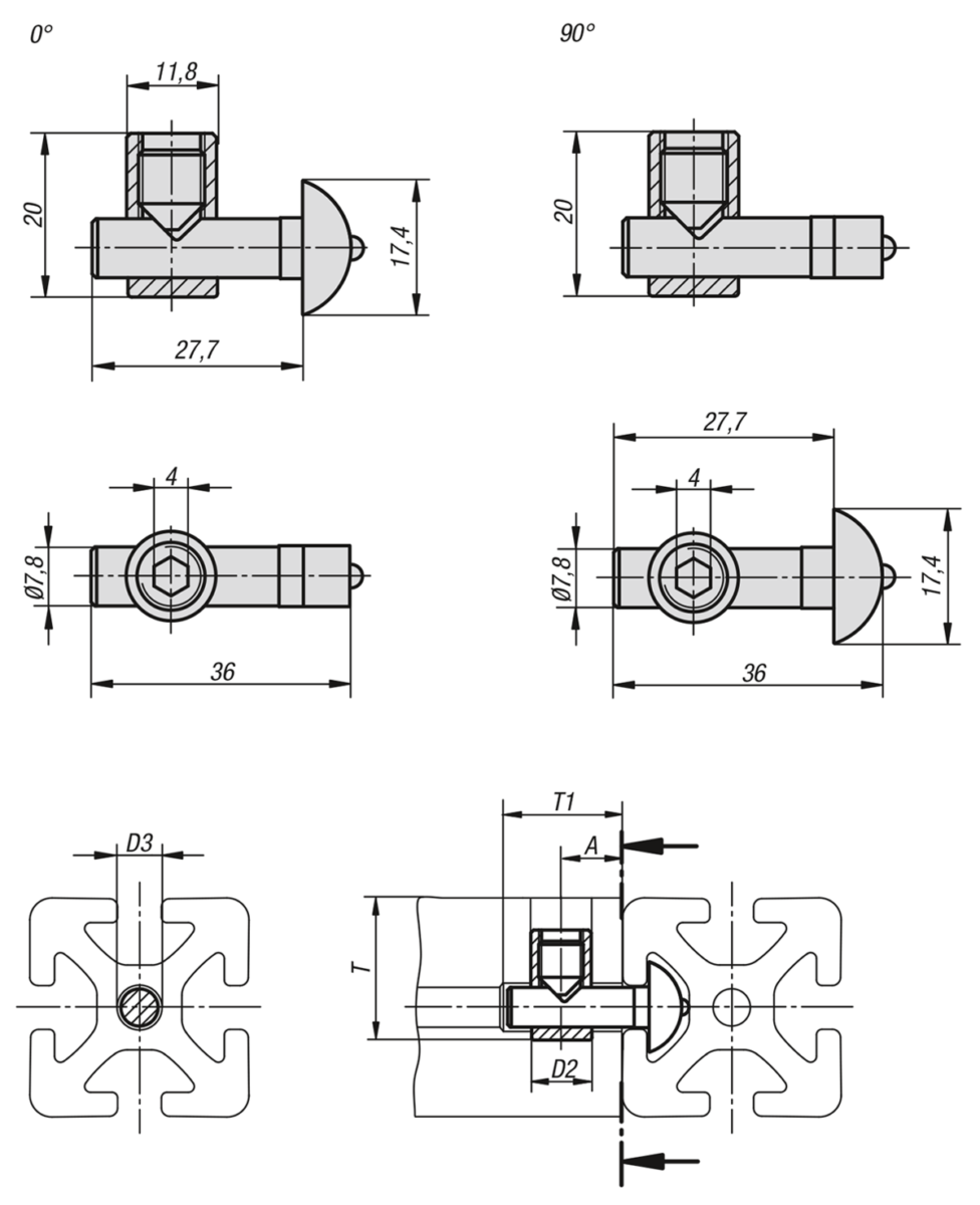 Fixation centrale type I